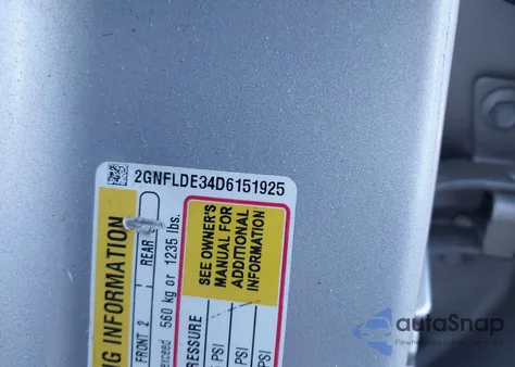 2013 Chevrolet Equinox 1Lt from USA, damaged, VIN 2GNFLDE34D6151925